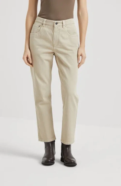 Brunello Cucinelli Straight Five-pocket Trousers In Neutral
