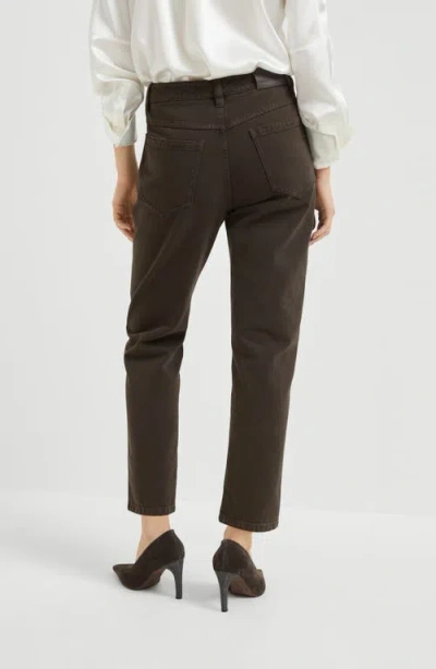 Brunello Cucinelli Straight Five-pocket Trousers In Brown