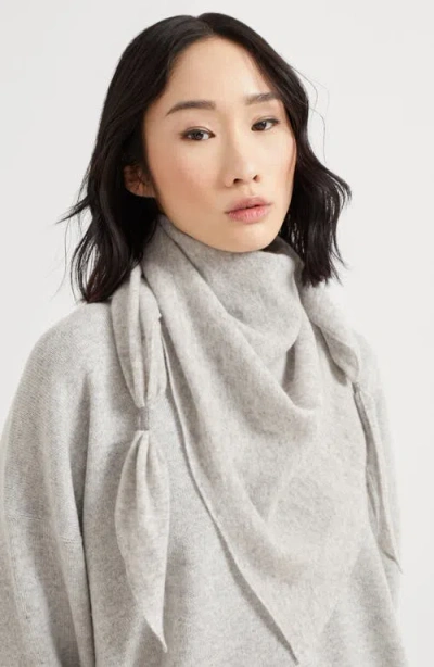 Brunello Cucinelli Scarf With Monili In Gray