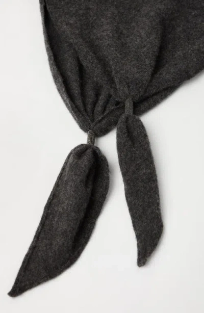 Brunello Cucinelli Scarf With Monili In Black