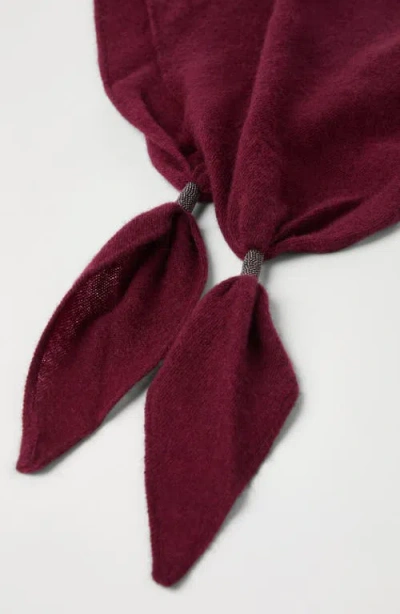 Brunello Cucinelli Scarf With Monili In Burgundy