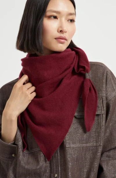 Brunello Cucinelli Scarf With Monili In Burgundy