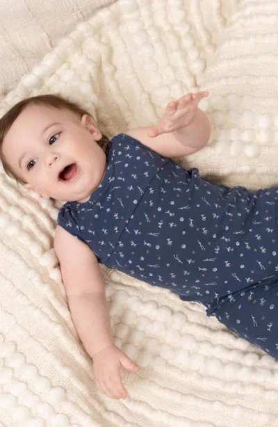 Maniere Manière Berry Floral Romper In Blue