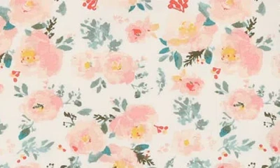 Maniere Manière Floral Print Top & Shorts Set In Pink