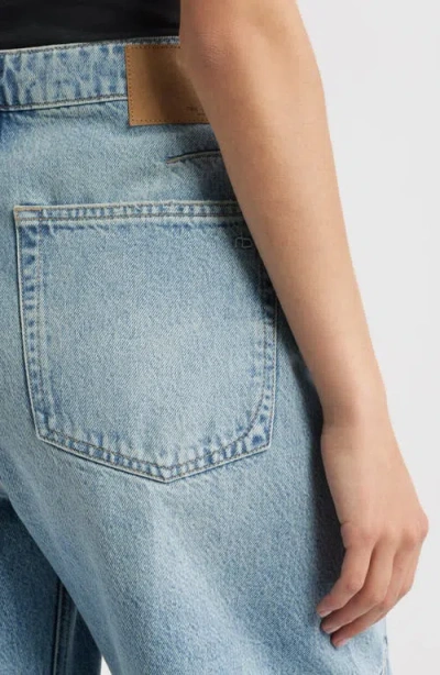 Rag & Bone Charlie Super High Waist Crop Barrel Jeans In Blue