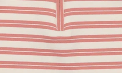 Maniere Manière Kids' Stripe Long Sleeve Zip Top In Red