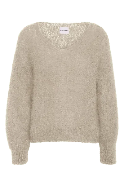 Americandreams Women's Neutrals Milana Ls Mohair Knit Beige