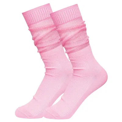 High Heel Jungle By Kathryn Eisman Women's Pink / Purple Glitter Dance Socks - Pink