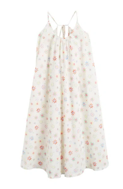Chinti & Parker Cream Linen-cotton Etoile Sundress In White