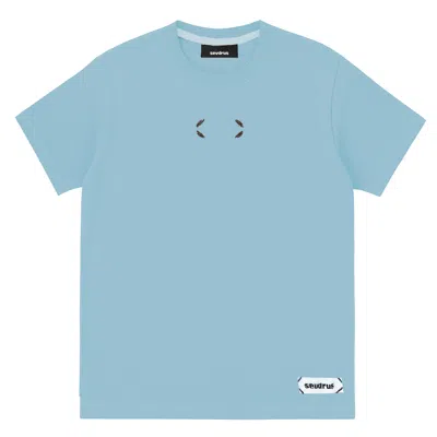 Sevdrus Men's Blue / Neutrals Summer Blue Embroidered T-shirt