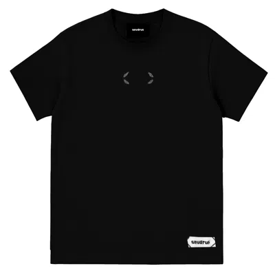Sevdrus Men's Black / Grey / Silver Summer Black Embroidered T-shirt