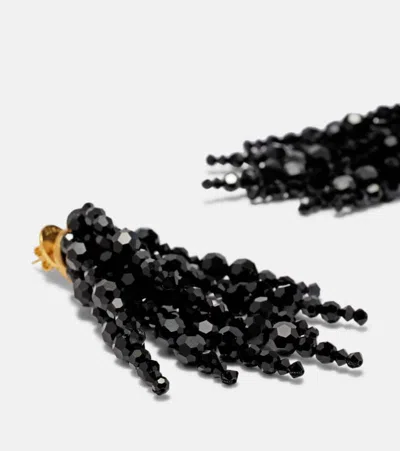 Simone Rocha Cascading Chandelier Drop Earrings In Black