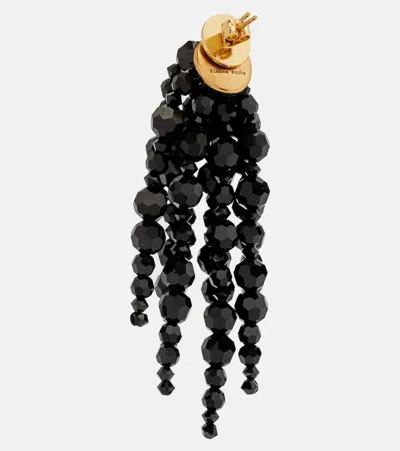 Simone Rocha Cascading Chandelier Drop Earrings In Black