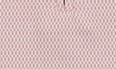 Maniere Manière Kids' Microgrid Long Sleeve Zip Top In Pink