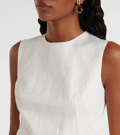 Dolce & Gabbana Cotton-blend Minidress In White