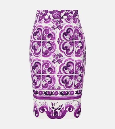 Dolce & Gabbana Printed Two-piece Set In Purple