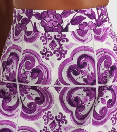 Dolce & Gabbana Printed Two-piece Set In Purple
