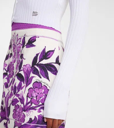 Dolce & Gabbana White Stretch Viscose Blend Cardigan In White