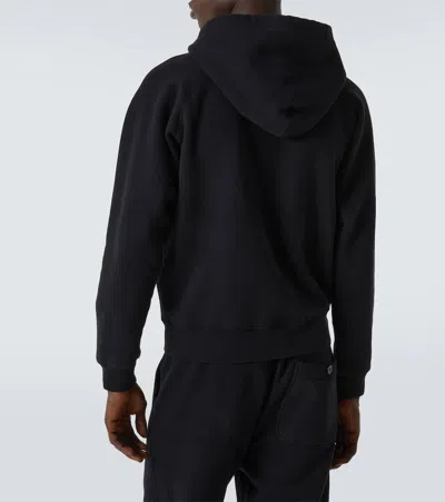 Tom Ford Slim-fit Cotton-blend Jersey Zip-up Hoodie In Black