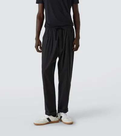 Tom Ford Twill Straight Pants In Black
