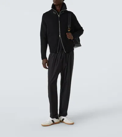 Tom Ford Twill Straight Pants In Black