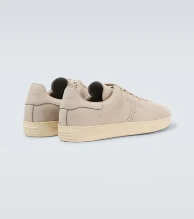 Tom Ford Warwick Leather Sneakers In Neutral