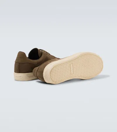 Tom Ford Warwick Leather Sneakers In Brown