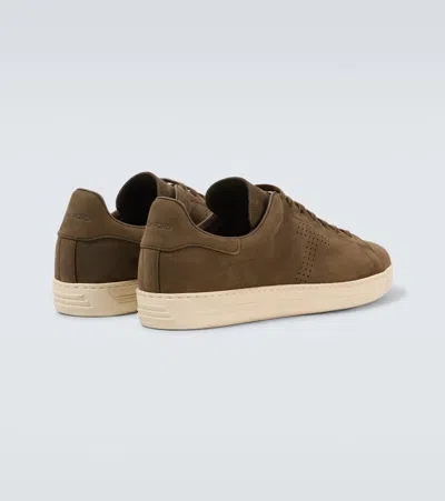 Tom Ford Warwick Leather Sneakers In Brown