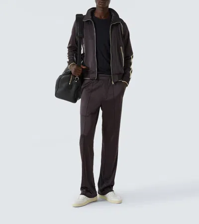 Tom Ford Smooth Leather Low Top Sneakers In Neutral