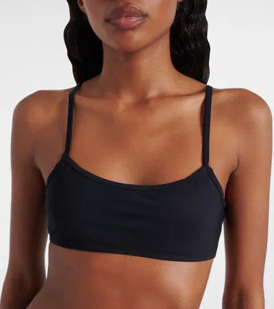 Alaïa Pleated Low-rise Skort Bikini In Black