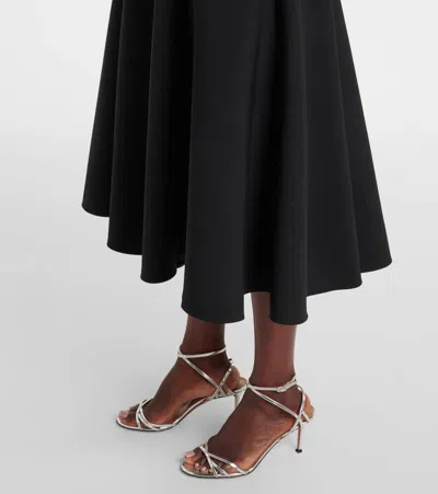 Oscar De La Renta Cutout Wool-blend Cocktail Dress In Black