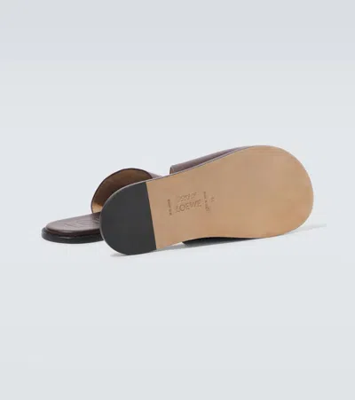 Loewe Flex Anagram Slide In Soft Calfskin In Burgundy