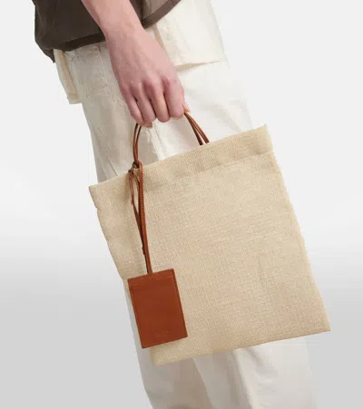 The Row Barn Leather-trimmed Tote Bag