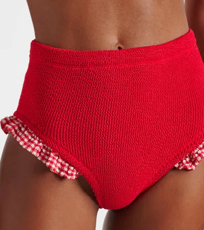 Hunza G Peggy Gingham Bikini In Red