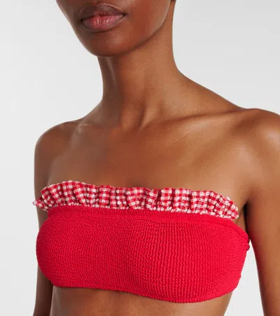 Hunza G Peggy Gingham Bikini In Red