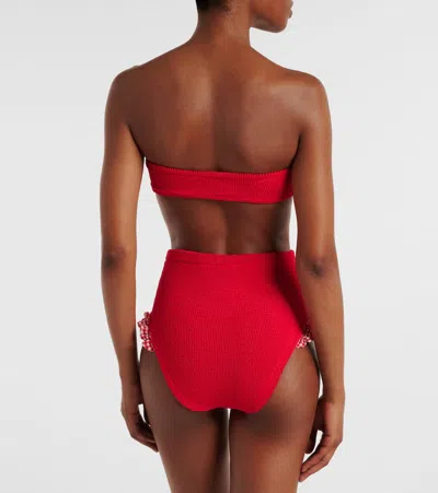 Hunza G Peggy Gingham Bikini In Red