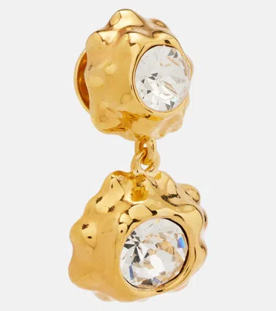 Oscar De La Renta Embellished Drop Earrings In Gold