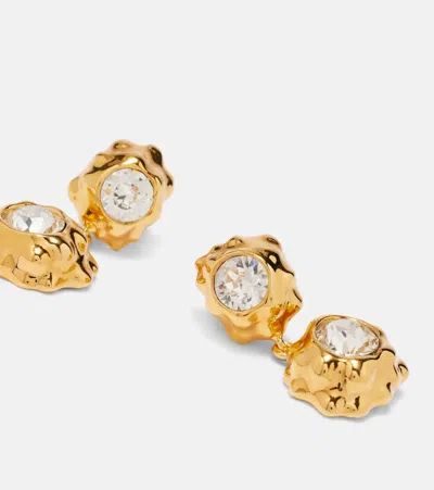 Oscar De La Renta Embellished Drop Earrings In Gold