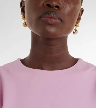 Oscar De La Renta Embellished Drop Earrings In Gold