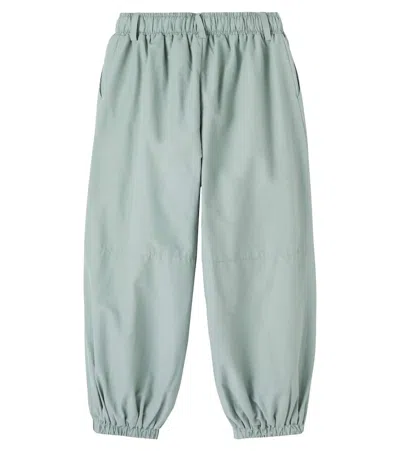Stella Mccartney Printed Cotton-blend Pants In Blue