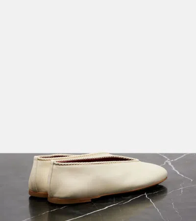 Bottega Veneta Rosa Leather Ballet Flats