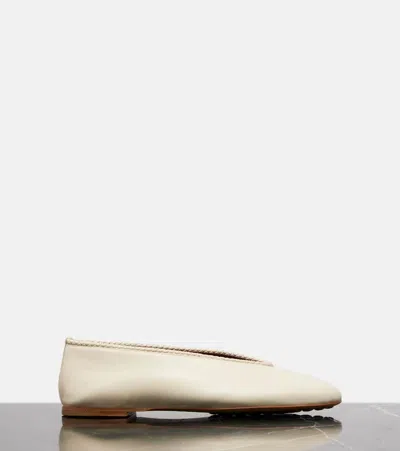 Bottega Veneta Rosa Leather Ballet Flats