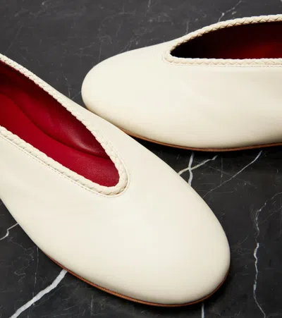 Bottega Veneta Rosa Leather Ballet Flats
