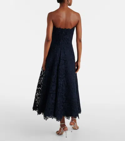 Costarellos Mariela Appliqué Lace Gown In Black