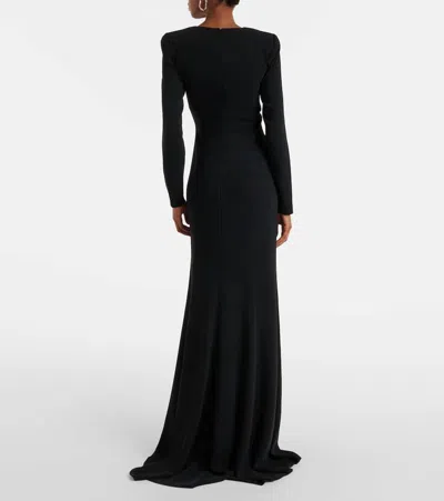 Costarellos Button-embellished Maxi Dress In Black