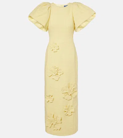 Leo Lin Lucinda Floral-appliqué Maxi Dress