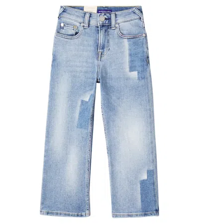 Scotch & Soda The Daze Embroidered Straight Jeans In Blue