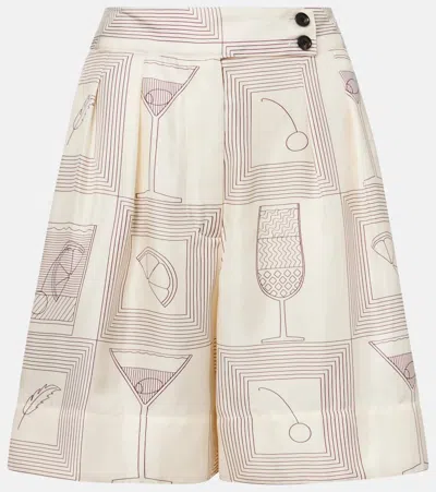 Loro Piana Dorin Aperitivo Twill Pleated Bermuda Shorts