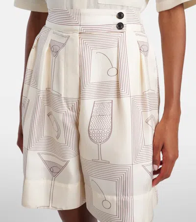 Loro Piana Dorin Aperitivo Twill Pleated Bermuda Shorts