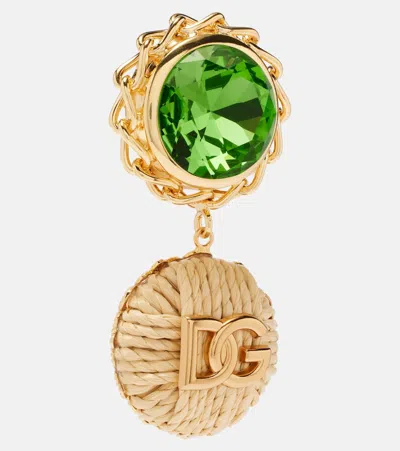 Dolce & Gabbana Dg Crystal-embellished Earrings In Gold